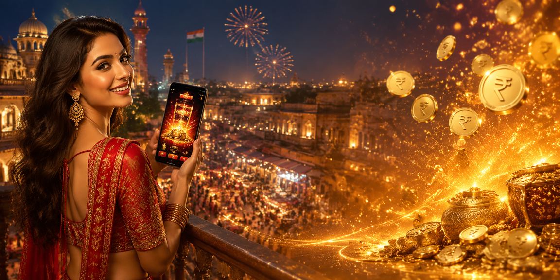 Indian woman using mobile casino app illustrating secure terms